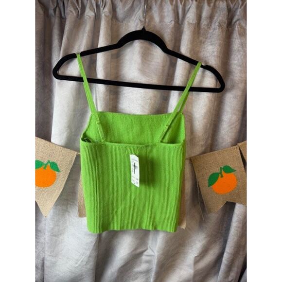 LA Hearts Light Green Camisole Ribbed Crop Top XS - Picture 3 of 7
